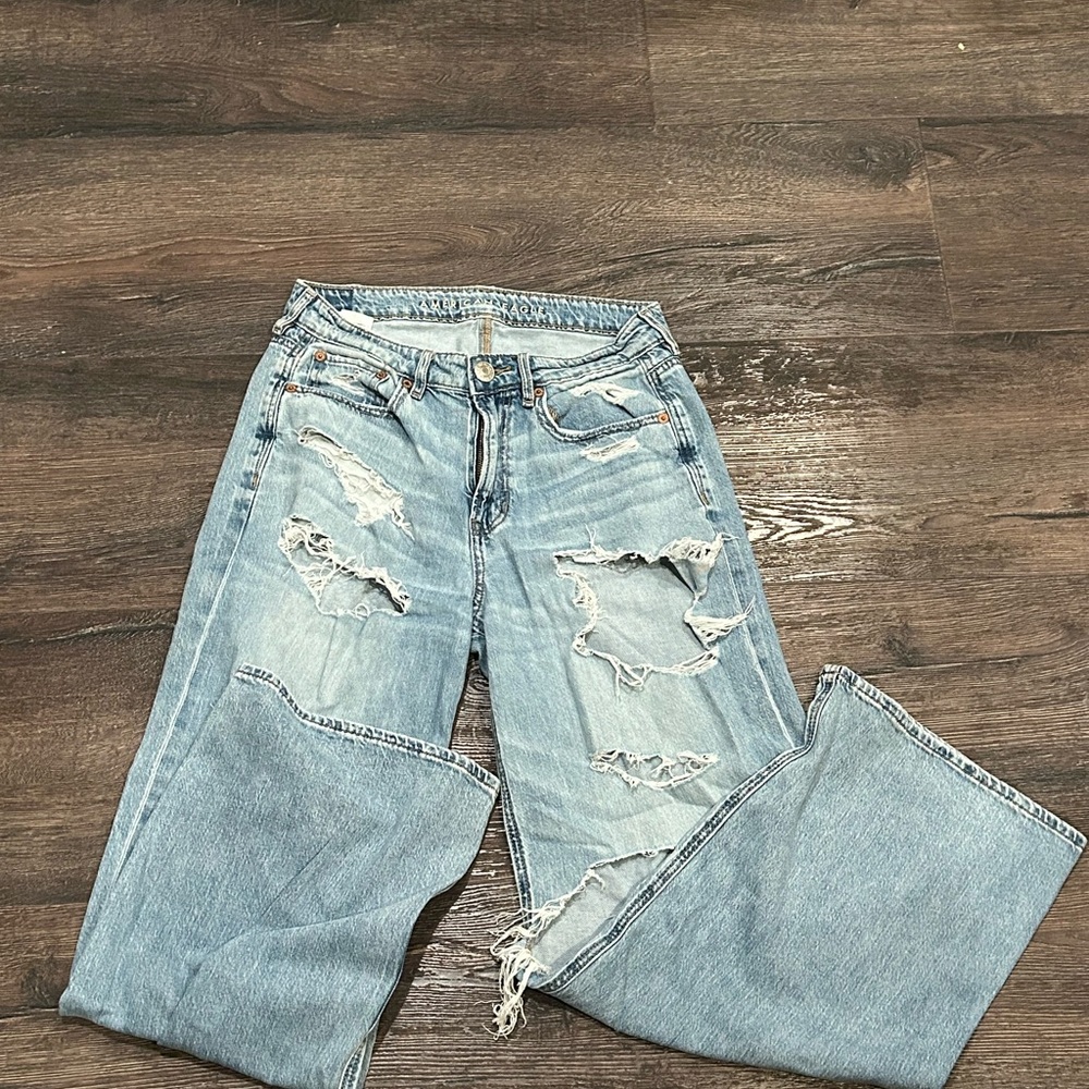 Distressed Light Blue Women's Jeans